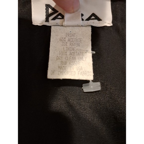 NWT Patra Black and Blue Velvet Paisley Print VTG Tuxedo Blazer Size 16 - Picture 6 of 8